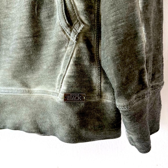 Mens Buckle Henley with long sleeve hoodie - Picture 6 of 8
